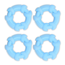 드방스 강아지 치아청소 장난감, 파랑, 4개