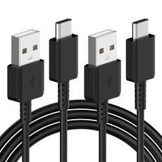 YOGER C型高速充電線, 1.5m, 黑色, 2個