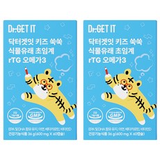DrGetIt 兒童茁壯植物油萃取超臨界rTG Omega-3 36g, 60顆, 2個