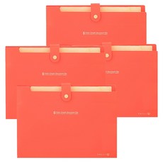 동아피엠에스 심플 8분류 인덱스 도큐먼트 파일, 4개, 레드