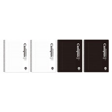 미소로 5000 A4 PP 스프링 노트 2종 세트 2379, 블랙, 화이트, 2세트