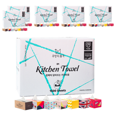 주방의품격 키친타올 + 디자인 케이스, 1500개입, 6세트