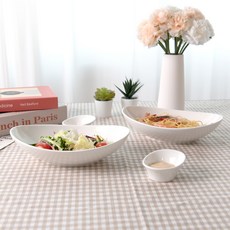 코지메이슨 네오본 타원 와이드볼 25cm 2인세트, 2종 (와이드볼,소스볼)