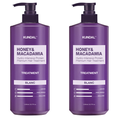 KUNDAL 昆黛爾 蜂蜜澳洲堅果保濕護髮乳 Blanc香, 1.058L, 2瓶
