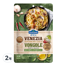 폰타나 베네치아 페페론치노 갈릭 봉골레 파스타소스 파우치, 100g, 2개