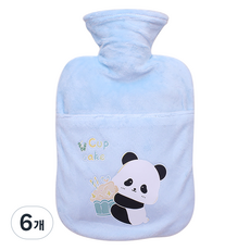 OVEL 簡約熱敷袋 藍色熊貓 M, 6個