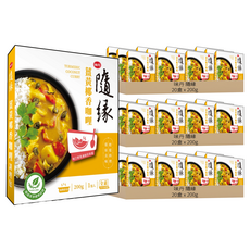 味丹 隨緣 薑黃椰香咖哩調理包 全素, 60個, 200g