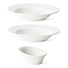 PRELUDE Neobone 白色義大利麵碗 26cm, 1套, 義大利麵碗 2入 + 深醬料碗, 單一顏色