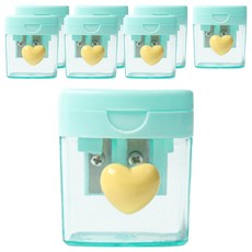 마카롱 컬러 미니사이즈 연필깎이, 더블 그린, 8개