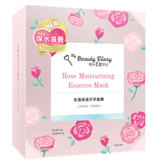 my Beauty Diary 我的美麗日記 玫瑰保濕花萃面膜, 7片, 1盒