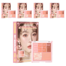 16brand 迷你雜誌彩妝盤 8.5g, Vol.10 Mermaid Coral Mood, 5盒