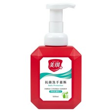 美琪 抗菌洗手慕斯 淨味防護 添加橘油＋薄荷精油, 500ml, 1瓶