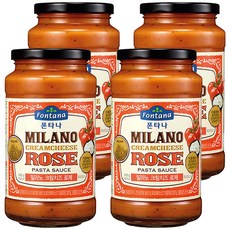 폰타나 밀라노 크림치즈 로제 파스타소스, 600g, 4개