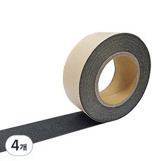 프로탑 미끄럼 방지 테이프 검정 50mm x 10m, 4개