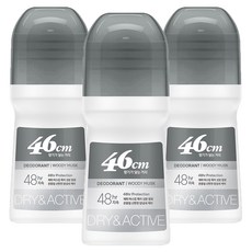 온더바디 46cm 나이아신아마이드 롤온 데오드란트 우디 머스크향, 75ml, 3개