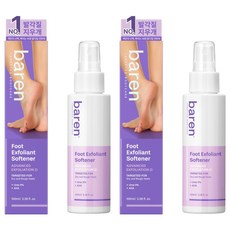바렌 발 각질지우개 풋 소프트너, 1개입, 2개, 100ml