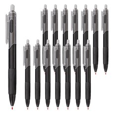 QueenCo 簡約中性筆 0.5mm, 黑色, 15個