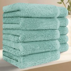 Terrique 高級飯店毛巾 200g 40支精梳棉, 10個, 薄荷綠