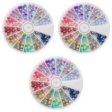 Nail Room 彩色珍珠美甲鑽飾套組, 091 極光球, 3套