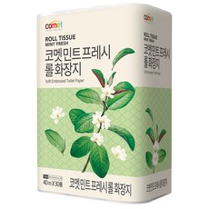 코멧 민트 프레시 2겹 롤화장지 40m, 30개입, 1개