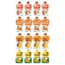 2ucareS 孩童粥蔬果泥 4種組, 玉米口味+紅蘿蔔口味+蘋果水梨口味+芒果香蕉口味, 4組