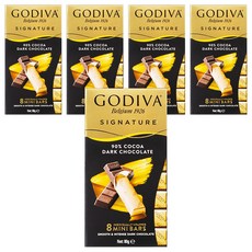 고디바 시그니쳐 다크 초콜릿 미니바 8p, 80g, 5개