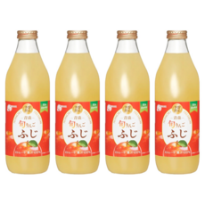 Sunpack 日本青森旬富士蘋果汁, 100%蘋果原汁, 無添加糖, 玻璃瓶裝, 4瓶, 1L
