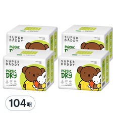 SUPER DADDY Magic乾爽褲型尿布 米菲兔聯名款, L, 104片