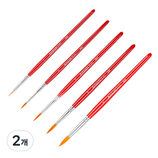Artmate 303細筆刷 5種組, 2個, 1號、2號、3號、4號、5號