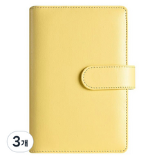 마다꾸미 현금 챌린지 A6 다이어리 바인더 6공, 옐로우, 3개