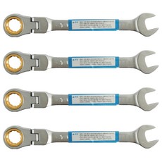플렉시블 기어 라쳇 렌치 10mm B-GW-10F, 4개