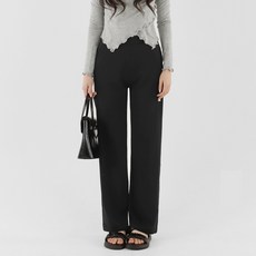 Cote Closet 女款涼感透氣涼爽面料彈性鬆緊帶直筒西裝褲