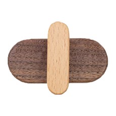 KUIBAO 快豹生活 Lason 木質掛鉤 90 x 40 x 41mm 45g, 黑胡桃木, 6個