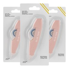 KOKA 粉彩雙面膠帶 6mm x 5m, 粉紅色, 3個