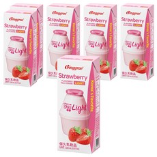 Binggrae light 草莓風味保久調味乳, 200ml, 6入