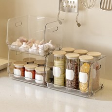 Yunco 多用途廚房整理架, 透明, 3個