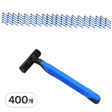 재니홈 숙박 업소용 일회용 면도기 블루, 1개입, 400개