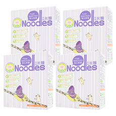 NATURMI 幸福米寶 幸福米麵 紫心甜薯 8入 Set, 台灣稻米, 無鹼水 無鹽, 8個月以上寶寶適用, 240g, 4盒