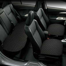 홍홍마켓 다이아몬드 자수 사계절 패브릭 자동차 카시트 싱글 2p + 롱 세트, 블랙, 1세트