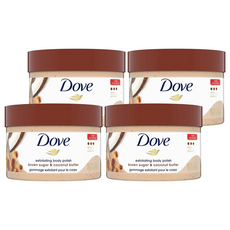 Dove 多芬 紅糖與椰子油 去除皮膚角質 身體磨砂, 298g, 4罐