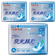 康乃馨 奈米核心健康護墊 自然無香, 17cm, 26片, 3包