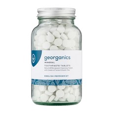 georganics Vegan 礦物牙膏錠 英國薄荷 120顆, 137g, 1罐