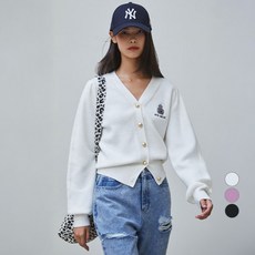 EGOIST 女性徽章刺繡V領開襟衫 ER3BO804