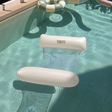 SNEFF 水上吊床椅 旅行用戲水用品 感性泳圈, 1個, 奶油色