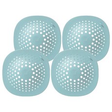 防堵塞過濾蓋 優質TPR材質 一組, 15 x 15cm, 淺藍色, 4個