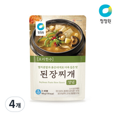 대상 청정원 요리한수 된장찌개 양념, 4개, 150g