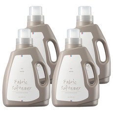 웜리 클린 카밍 솔루션 섬유유연제 코튼블러썸향, 1.6L, 4개