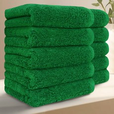 Terrique 高級飯店毛巾 200g 40支精梳棉, 10個, 綠色