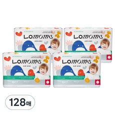 Lomoms 樂媽適 Air Kiki 黏貼型嬰兒尿布, 128張, 中型(M)