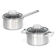 廚房藝術 IH 感應奧爾加 2 鍋套裝, 鍋邊18cm+鍋蓋+正水20cm+鍋蓋